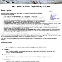 snakefood: Python Dependency Graphs