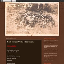 DEAD SNAKES: Scott Thomas Outlar- Three Poems