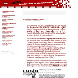 Brèves - Le Droit de Présentation Publique