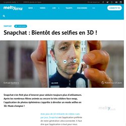 Snapchat : Bientôt des selfies en 3D !