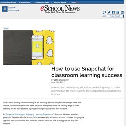 How to use Snapchat for classroom learning success