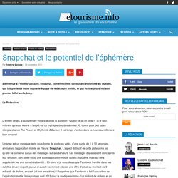 Snapchat et le potentiel de l’éphémère