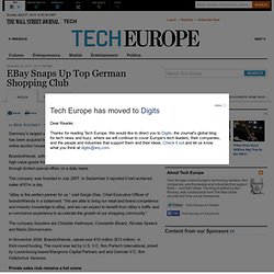 EBay Snaps Up Top German Shopping Club - Tech Europe