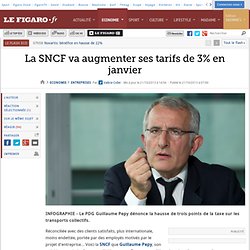 La SNCF va augmenter ses tarifs de 3% en janvier