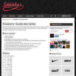 Sneakers: Guide des tailles - Le Site De La Sneaker