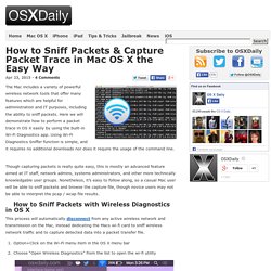 How to Sniff Packets & Capture Packet Trace in Mac OS X the Easy Way