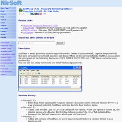 Smartsniff Password Sniffer