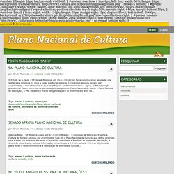 sniic « Plano Nacional de Cultura