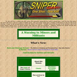 Sniper Country - Main Page