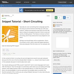 Snippet Tutorial - Short Circuiting