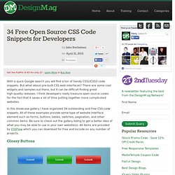 34 Free Open Source CSS Code Snippets for Developers