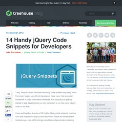 14 Handy jQuery Code Snippets for Developers