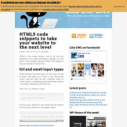 HTML5 code snippets to take your website to the next level