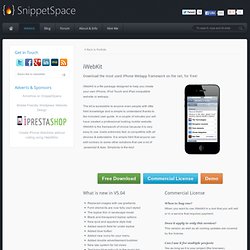 iWebKit: The free iPhone webapp and website framework.