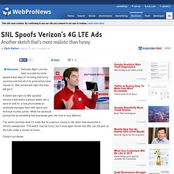 SNL Spoofs Verizon’s 4G LTE Ads