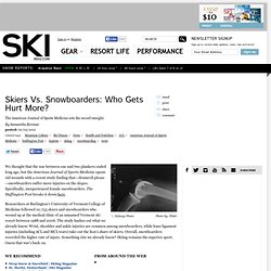 Do skiers or snowboarders suffer more injuries on the slopes?