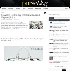 Gucci Joy Boston Bag with Snowman and Elephant Print