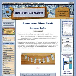 Snowman Glue Craft