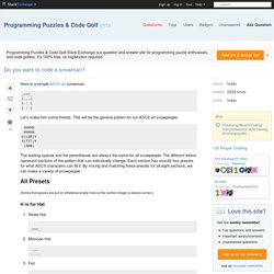 ascii art - Do you want to code a snowman?