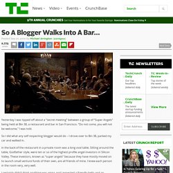 So A Blogger Walks Into A Bar…