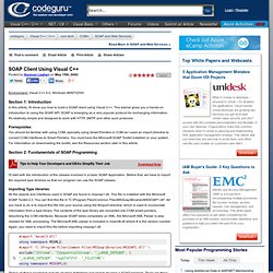 SOAP Client Using Visual C++