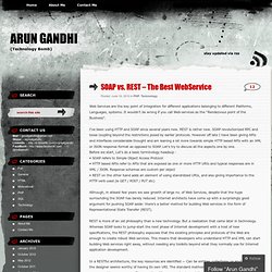 SOAP vs. REST – The Best WebService