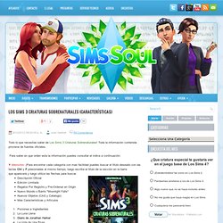 Los Sims 3 Criaturas Sobrenaturales - Séptima Expansión (Características) ~ Sims Soul