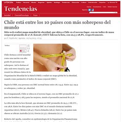 Chile está entre los 10 países con más sobrepeso del mundo