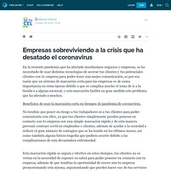 Empresas sobreviviendo a la crisis que ha desatado el coronavirus: ext_5324331 — LiveJournal