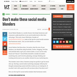 Don't make these social media blunders