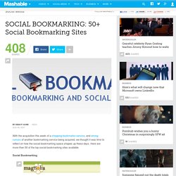 SOCIAL BOOKMARKING: 50+ Social Bookmarking Sites