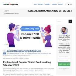 Social Bookmarking Sites List 2020: Dofollow High DA - TWH