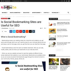 Is Social Bookmarking Sites are Useful for SEO