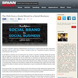 The Path from a Social Brand to a Social Business