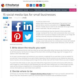 15 social media tips for small businesses