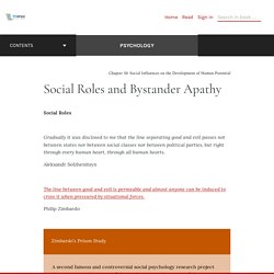 Social Roles and Bystander Apathy – Psychology