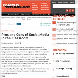 Pros and Cons of Social Media in the Classroom