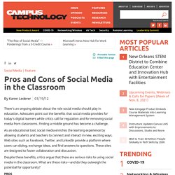 Pros and Cons of Social Media in the Classroom
