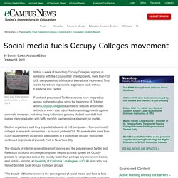 Social media fuels Occupy Colleges movement