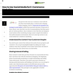 How to Use Social Media for E-Commerce Marketing - SMM