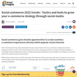 Social commerce 2021 trends : Tactics and tools growth