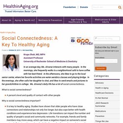Social Connectedness: A Key to Healthy Aging > Health in Aging Blog > Health in Aging