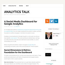 A Social Media Dashboard for Google Analytics
