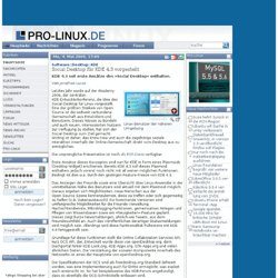 News: Social Desktop für KDE 4.3 vorgestellt