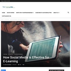 How Social Media is Effective for E-Learning