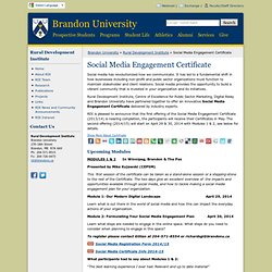 Social Media Engagement Certificate