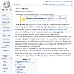 Social enterprise - Wikipedia