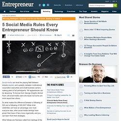 5 Social Media Rules Every Entrepreneur Should Know