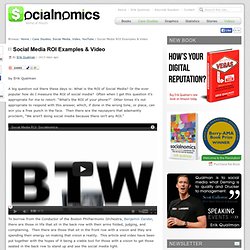 Social Media ROI Examples &amp; Video « Socialnomics – Social Me