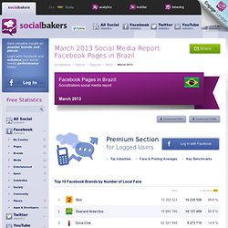 March 2013 Social Media Report: Facebook Pages in Brazil
